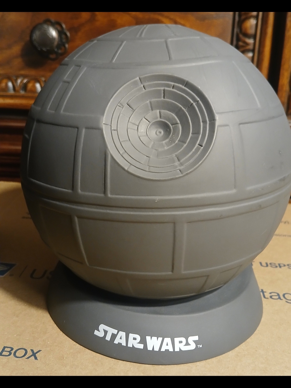 Star Wars Gray Death Star Display Sphere with Branded Base